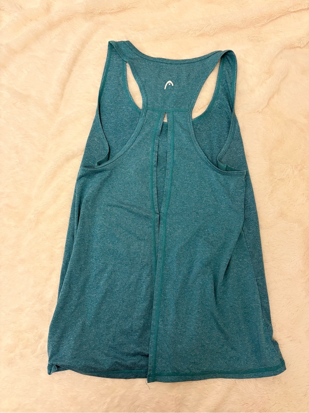 Head Teal Blue Racerback Tank Top - Picture 2 of 3